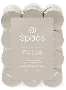 Spaas Scented Tealights flatpack x24 4,5h - Mindful Morning