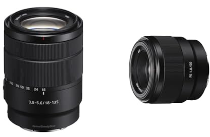 Sony Sel-18135 Obiettivo Con Zoom 18-135 Mm F3.5-5.6, Stabilizzatore Ottico, Mirrorless Aps-C, Nero & Obiettivo standard SEL-50F18F (lunghezza focale fissa, 50mm, F1.8, Full Frame