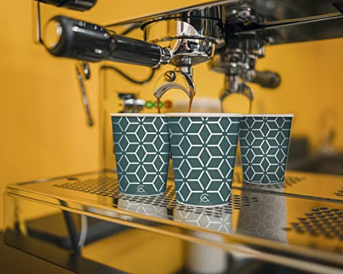 Caramont,7 Oz 200 Gobelets en Carton avec Agitateurs en Bois,Écologique et Jetables,Résistant à la Chaleur,pour la Boisson Froide et Chaude en Carton de Qualité,Ideal pour Café,Thé,Anniversaire,etc.