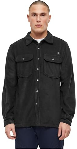 Brandit Jeff Fleece Shirt Long Sleeve, Farbe: Black, Größe: XL