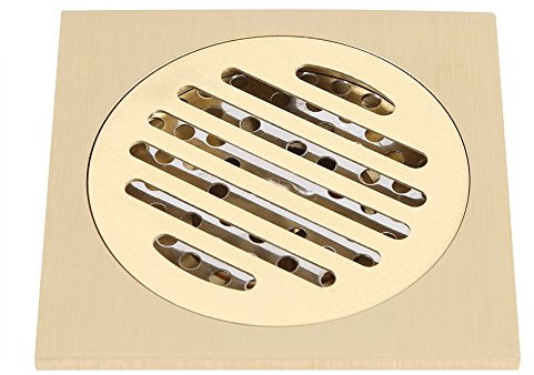 Sluffs Bathroom Shower Floor Drain,Square Shower Drain,Square Floor Drain Bathroom Shower Waste Grate Brass Constructed Strainer Home Attachment