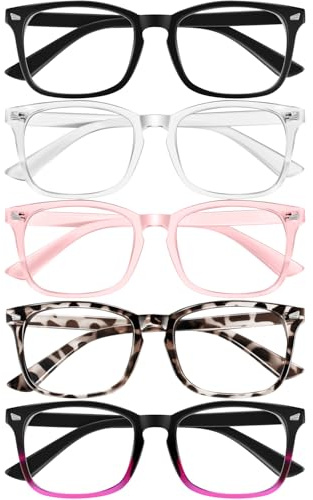 Okany Reading Glasses for Women Blue Light Blocking Glasses Filter UV Square Readers Glasses for Men and Women
