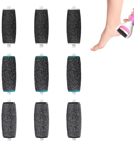 Pedi Ersatzrollen für Scholl, Ersatzrollen für Scholl Velvet Smooth, 3 grobe Ebenen enthalten extra raues Medium für rissige, trockene und harte Haut, kompatibel mit den meisten elektrischen