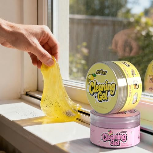 ASFSKY Gel detergente per tastiera auto, plastilina per la pulizia della tastiera, gel di pulizia riutilizzabile, 2 pezzi, gel universale per la pulizia della polvere per auto, tastiere e piccoli