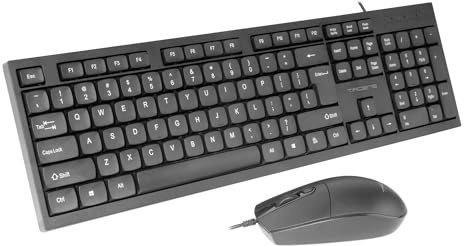 Tacens Anima ACP02, Combo PC, Clavier Full-Format Compact avec Touches Multimédia et Copilot AI SmartKey, Souris Optique 1600DPI 4 Niveaux Switches HUANO, Compatible Windows|Mac|Linux, Français