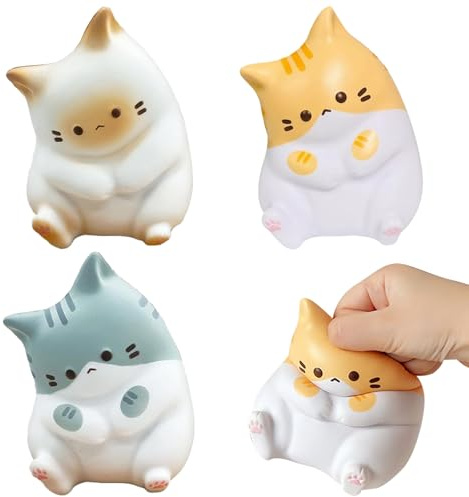HTTDSLF 3 Pezzi Mochi Squishy Giocattoli da Schiacciare, Kawaii Squeeze Toys Squishy Giocattoli, Stress Relief Squeeze, Antistress Giocattolo per Bambini e Adulti, Regalo di Natale, Festa Compleanno