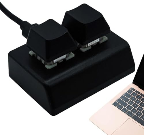 Teclado pequeño personalizado, teclado mecánico de 2 teclas, USB con cable