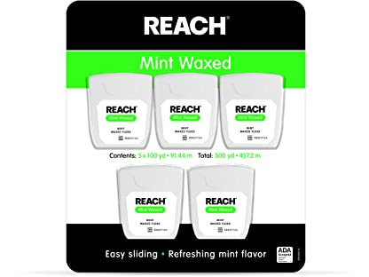Reach Mint Waxed Dental Floss, 5 Count