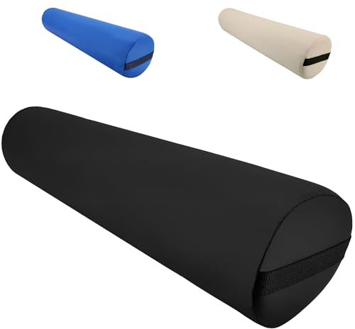 Beltom® CUSCINO CILINDRICO ROTONDO PER MASSAGGIO e FISIOTERAPIA UTILE PER ESTETISTA E RELAX - NERO
