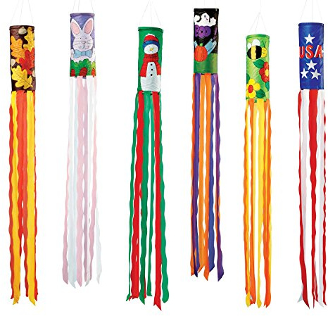 Holiday Windsocks Set of 6