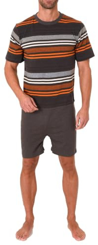 Herr Care Alzheimers kläder jumpsuit pyjamas kortärmad med dragkedja bak och ben, Orange, L