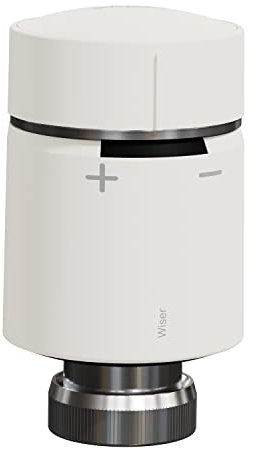 Schneider Electric Wiser Heizkörperthermostat, Steuerung per App oder manuell, Zigbee, über Hub kompatibel mit Matter, Alexa, Google, Apple, Artikelnummer CCTFR6100