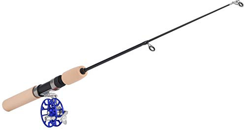 Ice Fishing Rod, 26in Sturdy Comfortable EVA Telescopic Rod with Reel Set Portable for Winter Anglers Travel Beginners
