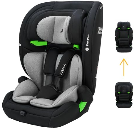Osann Flux Plus Kindersitz, i-Size von 76 bis 150 cm, mitwachsend - Grey Melange
