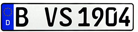 VooSale 1 Autoschild | Nummernschild DIN-Zertifiziert und reflektiernd nach ihrem Wunsch geprägt