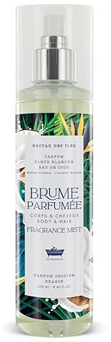 Niebla perfumada Nectar des Isles Les Petit Bains de Provence – Vaporizador 250 ml – Perfume de flores blancas y agua de coco – Ligereza y frescura – Made in Provence