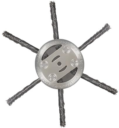 Vordpe Rasentrimmer Fräskopf, Profi Unkrautbürste für Freischneider elektrisch, Stahldraht Freischneider Trimmer Kopf, Unkraut Drahtbürste für Garten, Stahldraht Freischneider (6 Köpfe)