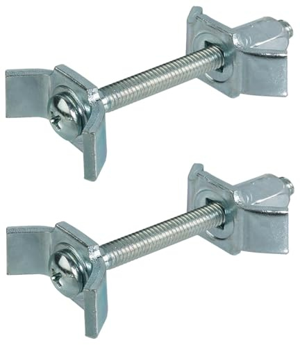 Worktop Connecting Bolts Length M6 x 65mm Galvanized Steel Kitchen Furniture Connecting Screws for Jointing Clamping and Fixing Pack of 2