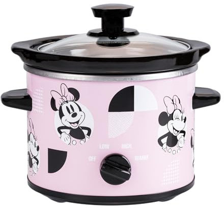 Uncanny Brands Disney Minnie Mouse 2qt Slow Cooker - Small Kitchen Appliance