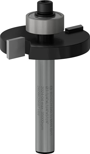 Bosch 1 x PRO Router Bit Slitsning (för mjukt trä, lövträ, Ø 31,8 mm, professionellt tillbehör handhållen router, trim router)