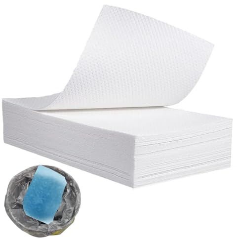 40Pcs Absorbent Commode Pads,Disposable Bedside Commode Liners for Portable Toilets, Bedpans & Urinals, Bedside Chair or Bedpans, Easy for Seniors or Kids & Reduces Odour, 16 X 12 Cm