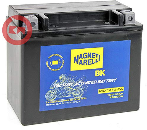 Magneti Marelli 8058045043614, Batteria MOTX12 Sigillata Precaricata Unisex Adulto, Multicolore, Taglia Unica