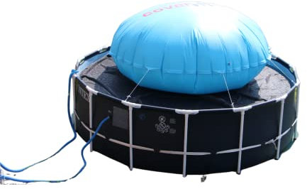 CoverMio XXL Poolkissen Ø 4m - Poolpolster rund Winter Luftkissen für winterfeste Poolabdeckung - Aufblasbare Winterkissen Überwinterung für Pool - Kissen für Pool