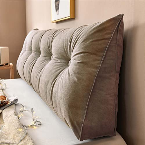Kongdson Dreieckiges großes Kopfteil-Kissen für Bett, Lesen, Sofa, Fernsehen, Keilkissen, Rückenstütze, Tatami-Lesekissen mit abnehmbarem Bezug