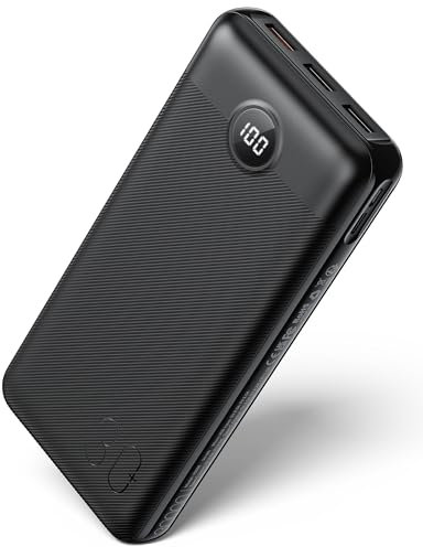 VEGER Power Bank 30000mAh, PD 20W QC 3.0 Ricarica Rapida Caricatore Portatile, 4 Uscite e 2 Ingressi con LED Display Digitale Batteria Esterna Compatibile con iPhone/Samsung/Huawei/iPad (Nero)