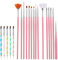 Cheerhom Set Pennelli Unghie per Gel e UV Gel, 20 Pezzi di Pennelli Unghie con Diverse Forme e Dimensioni, includono Pennelli per Disegno e Pennelli Puntaspilli Protetti in Plastica