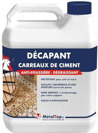 Metaltop - Decapant Carreaux De Ciment - IIncolore - RAL Incolore - Pot 1 L