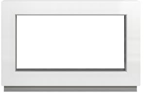 Framex Finestra per cantina – Vetro fisso (Fib) Bianco 80 x 45 cm 2 scomparti 32 mm (4/24/4) Finestra da giardino/finestra in plastica larghezza x altezza 800 x 450 mm