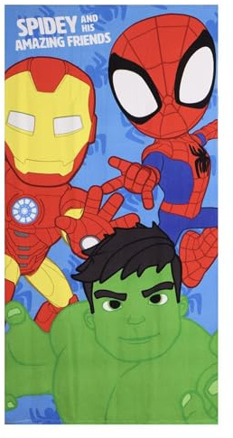 Toalla Microfibra niños Spidey para baño y Playa – Toalla Microfibra niños con diseño Infantil y Uso Diario