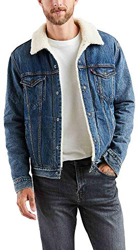Levi's Men's Type 3 Sherpa Trucker Denim Jacket, Fable, S