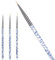 Hanyousheng Pinceaux Ongles, 3 Pcs Nail Art Pinceaux, Brosses de Ongle Art, Acrylique Nail Brush Kit, pour Nail Art Conception Peinture Dessin Stylo Ensemble Outil À Ongles