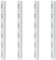 siwitec Wandschienen zweireihig in Weiss für Regalsysteme, 1500 x 50 mm Wandschienen im 4er-Set