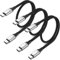 USB C to USB C Cable Short 30cm, 3 Pack PD 60W Fast Charging USB Type C to Type C Cable, Braided USB C Lead Phone Charger Cables For iPhone 15 Pro Max iPad Samsung Galaxy Huawei oneplus - Black