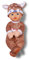 BABY born for Babies Sleepy REH, weiche 30cm große Puppe aus Stoff mit Mützchen im REH-Design mit integrierter Rassel für Neugeborene, 836552 Zapf Creation, Braun Or Grau