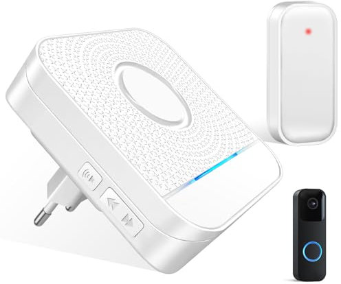 BITIWEND Transmission du Signal Radio Compatible avec Blink Sonnette Vidéo Kit d'extension Radio pour Sonnette de Porte et Carillon Transmission 1 convertisseur Radio 1M + 1 récepteur
