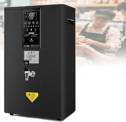 Distributore Di Acqua Calda Commerciale Da 3000 W,Bollitore per Acqua Calda Potabile in Acciaio Inos,Distributore Acqua Ufficio,Design a Basso Rumore,Black-50l,Black-80L
