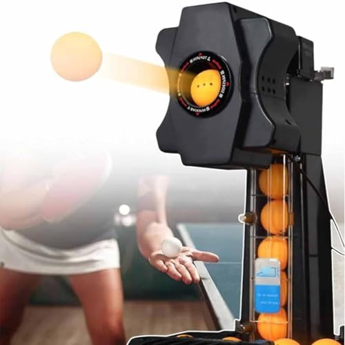 Bordtennisrobot För Pingisbollar - Klämbart Skrivbord - Automatisk Servemaskin 9 Olika Snurrbollar Pingisrobot Och Bollåtervinningsbart Fångstnät - 7 Nivåer Justerbar Bana