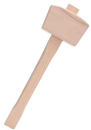 YUEHISY Mazos de Madera, Martillo de Madera de Haya con Sólido para Manualidades de Carpintería, Mazos de Carpintero Pequeños y Ligeros para Cinceles, ángulo de 100 Mm