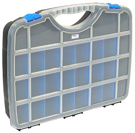 Tayg Sortimentskasten Basic Box 02, 388 x 290 x 61 mm, bis zu 26 Fächer, schwarz/blau, 023552