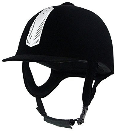 TentHome Riding Hat Velvet Equestrian Horse Riding Helmet Lightweight Black Kids Adults (56cm)