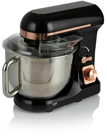 Tower T12033RG 3-in-1 5L Stand Mixer with 6 Speeds and Pulse Setting, 1000W, Rose Gold