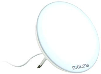 OXILOM - Lumeye1 - Lampada per terapia della luce da tavolo, 10.000 lux a 12 cm, area di illuminazione di 25 cm di diametro, supporto solido ed elegante, CE medico e registrato all'ANSM, manuale in