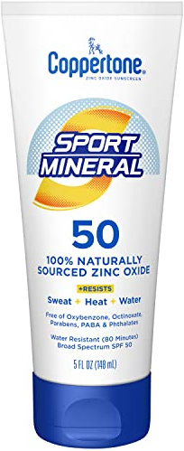 Coppertone Sport Mineral Sunscreen Lotion SPF 50, 5 FL OZ