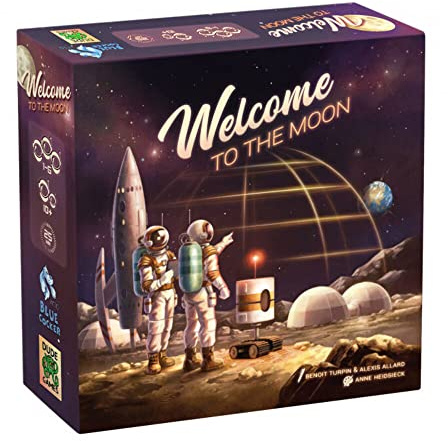 Blue Cocker Welcome to. The Moon Board Game | Sci-Fi Strategy Game | Narrative Adventure Game | Ages 10+ | 1-6 Players | Average Playtime 25 Minutes | Made by Blue Cocker Games, Various, (WTMOON01)