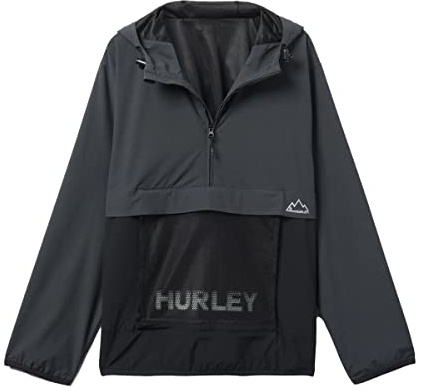 Hurley Phantom+ Packable Anorak Giacca, Grigio Scuro (Dark Stone Grey), M Uomo