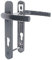 JCP uPVC Door Handle Pair, 122mm Screw Centres, 92 PZ 92mm Sprung Set, 220mm X 30mm Backplate, Anthracite Grey 7016